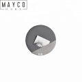 Mayco Decorative Small Pin Cork Round Gray and Black Frameless Linen Bulletin Board with 1 Pocket